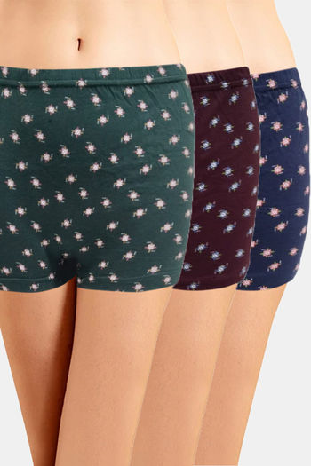 model image of Incare High Rise Full Coverage Boyshort (Pack of 3) - Multicolor