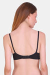 Bleeding Heart Single Layered Non Wired Full Coverage T-Shirt Bra - Black — thumbnail 2