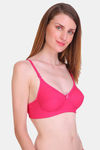 Bleeding Heart Single Layered Non Wired Full Coverage T-Shirt Bra - Magenta — thumbnail 3