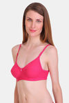 Bleeding Heart Single Layered Non Wired Full Coverage T-Shirt Bra - Magenta — thumbnail 4