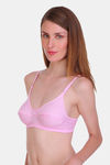 Bleeding Heart Single Layered Non Wired Full Coverage T-Shirt Bra - Pink — thumbnail 4