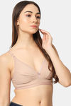 Bleeding Heart Double Layered Non Wired Full Coverage T-Shirt Bra - Almond — thumbnail 4