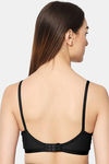 Bleeding Heart Double Layered Non Wired Full Coverage T-Shirt Bra - Black — thumbnail 2