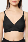 Bleeding Heart Double Layered Non Wired Full Coverage T-Shirt Bra - Black — thumbnail 5