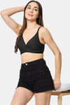 Bleeding Heart Double Layered Non Wired Full Coverage T-Shirt Bra - Black — thumbnail 6