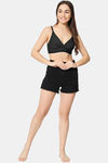 Bleeding Heart Double Layered Non Wired Full Coverage T-Shirt Bra - Black — thumbnail 7