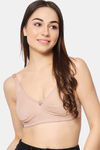 Bleeding Heart Double Layered Non Wired Full Coverage T-Shirt Bra - Almond — thumbnail 1