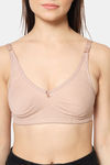 Bleeding Heart Double Layered Non Wired Full Coverage T-Shirt Bra - Almond — thumbnail 5
