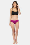 Bleeding Heart Medium Rise Three-Fourth Coverage Bikini Panty - Purple — thumbnail 4
