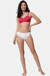Bleeding Heart Low Rise Zero Coverage Thong - White — thumbnail 4