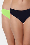 Bleeding Heart Low Rise Zero Coverage Thong (Pack of 2) - Neon Blue — thumbnail 1