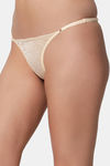 Bleeding Heart Low Rise Zero Coverage Thong - Beige — thumbnail 3