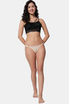 Bleeding Heart Low Rise Zero Coverage Thong - Beige — thumbnail 4