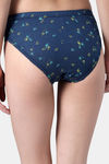 Bleeding Heart Medium Rise Full Coverage Bikini Panty - Blue — thumbnail 2