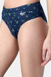 Bleeding Heart Medium Rise Full Coverage Bikini Panty - Blue — thumbnail 3