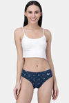 Bleeding Heart Medium Rise Full Coverage Bikini Panty - Blue — thumbnail 4