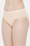 Bleeding Heart Medium Rise Full Coverage Bikini Panty - Peach — thumbnail 3