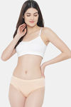 Bleeding Heart Medium Rise Full Coverage Bikini Panty - Peach — thumbnail 4