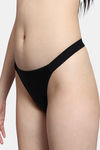Bleeding Heart Low Rise Zero Coverage Thong - Black — thumbnail 3