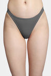 Bleeding Heart Low Rise Zero Coverage Thong - Grey — thumbnail 1
