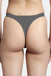 Bleeding Heart Low Rise Zero Coverage Thong - Grey — thumbnail 2