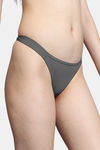 Bleeding Heart Low Rise Zero Coverage Thong - Grey — thumbnail 3
