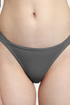Bleeding Heart Low Rise Zero Coverage Thong - Grey — thumbnail 5