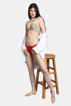 Bleeding Heart Low Rise Zero Coverage Thong - Red — thumbnail 6