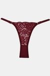 Bleeding Heart Low Rise Zero Coverage Thong - Maroon — thumbnail 2