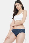 Bleeding Heart Medium Rise Full Coverage Bikini Panty (Pack of 2) - Blue — thumbnail 8