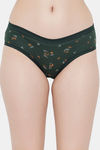Bleeding Heart Medium Rise Full Coverage Bikini Panty (Pack of 2) - Green Maroon — thumbnail 2
