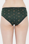Bleeding Heart Medium Rise Full Coverage Bikini Panty (Pack of 2) - Green Maroon — thumbnail 3