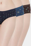 Bleeding Heart Medium Rise Full Coverage Bikini Panty (Pack of 3) - Multicolor — thumbnail 1