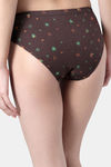 Bleeding Heart Medium Rise Full Coverage Bikini Panty (Pack of 2) - Brown Blue — thumbnail 3