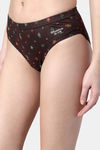 Bleeding Heart Medium Rise Full Coverage Bikini Panty (Pack of 2) - Brown Blue — thumbnail 6