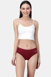 Bleeding Heart Medium Rise Full Coverage Bikini Panty (Pack of 2) - Green Maroon — thumbnail 7