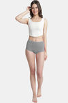 Bleeding Heart High Rise Full Coverage Boyshort - Grey — thumbnail 5
