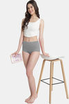 Bleeding Heart High Rise Full Coverage Boyshort - Grey — thumbnail 6