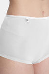 Bleeding Heart High Rise Full Coverage Boyshort - White — thumbnail 4
