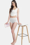 Bleeding Heart High Rise Full Coverage Boyshort - White — thumbnail 6
