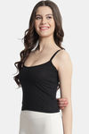 Bleeding Heart Cotton Camisole - Black — thumbnail 3
