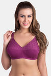 Rajnie Double Layered Non Wired Full Coverage Minimiser Bra - Magenta — thumbnail 1