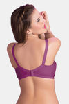 Rajnie Double Layered Non Wired Full Coverage Minimiser Bra - Magenta — thumbnail 2
