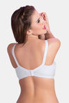 Rajnie Double Layered Non Wired Full Coverage Minimiser Bra - White — thumbnail 2