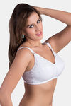 Rajnie Double Layered Non Wired Full Coverage Minimiser Bra - White — thumbnail 4