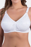 Rajnie Double Layered Non Wired Full Coverage Minimiser Bra - White — thumbnail 5