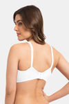 Rajnie Double Layered Non Wired Full Coverage Minimiser Bra - White  — thumbnail 2