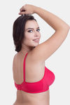 Rajnie Double Layered Non Wired Full Coverage Minimiser Bra - Coral — thumbnail 3