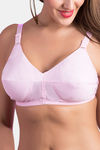 Rajnie Double Layered Non Wired Full Coverage Minimiser Bra - Pink  — thumbnail 3