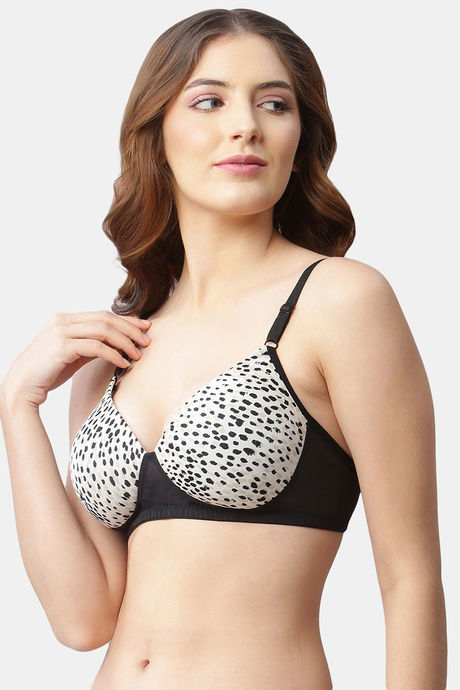 Cukoo Padded Non Wired Full Coverage T-Shirt Bra - Black — image 2